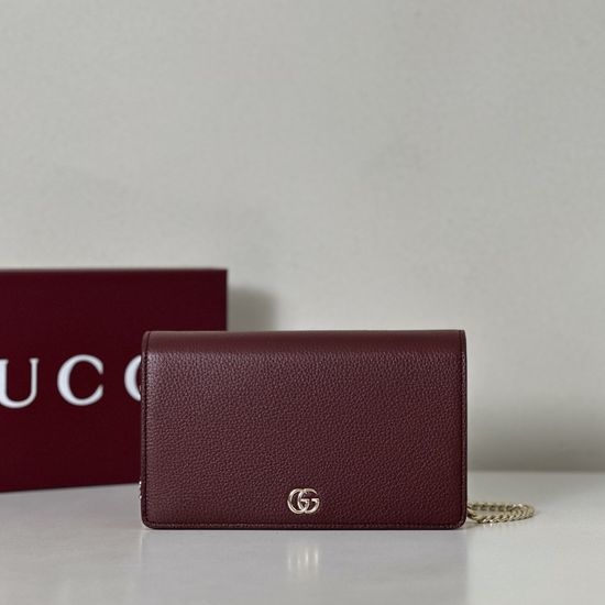 Gucci Burgundy Light Pink Handbag 497985