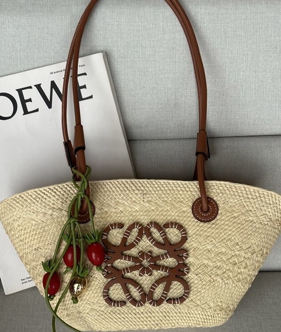Loewe Anagram Basket Woven Palm Handbag 009