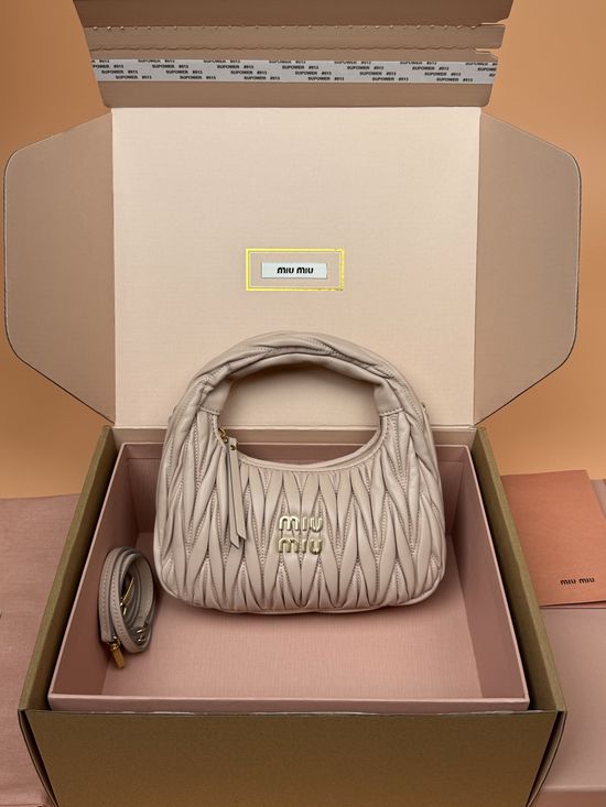 Miu Miu Wander Matelasse Lambskin Hobo Bag 5BC125