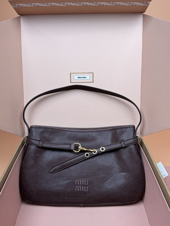 Miu Miu Adventure Nappa Leather Shoulder Bag 5BG181