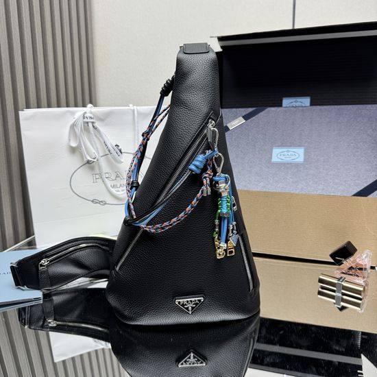Prada Multi Pocket Leather Crossbody Bag 2VZ092