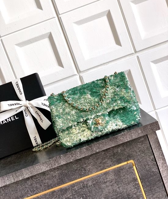 Chanel CF Sequin Evening Clutch Bag 4561