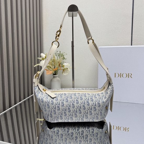 Christian Dior Journey Raffia Hobo Shoulder Bag 9590