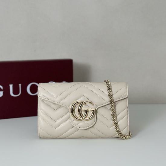 Gucci Sheepskin Large Bag White 837745