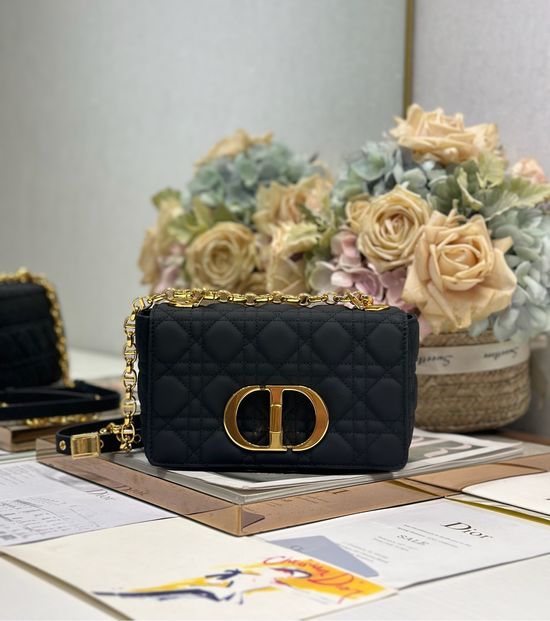 Christian Dior Caro Small Quilted Handbag Gold Hardware 1200