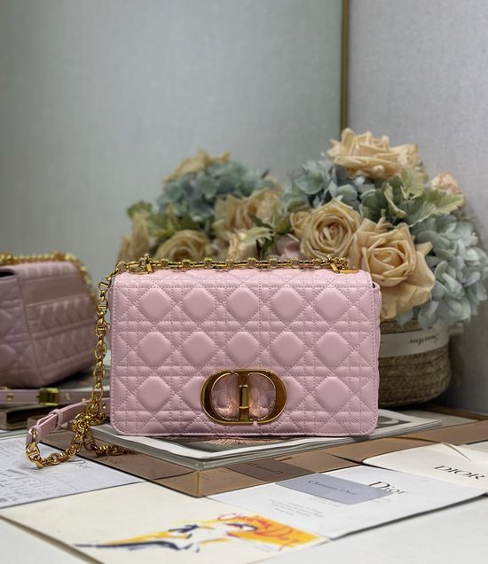 Christian Dior Caro Cannage Handbag Light Pink 1200