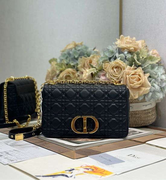 Christian Dior Caro Cannage Handbag Gold Hardware 1200