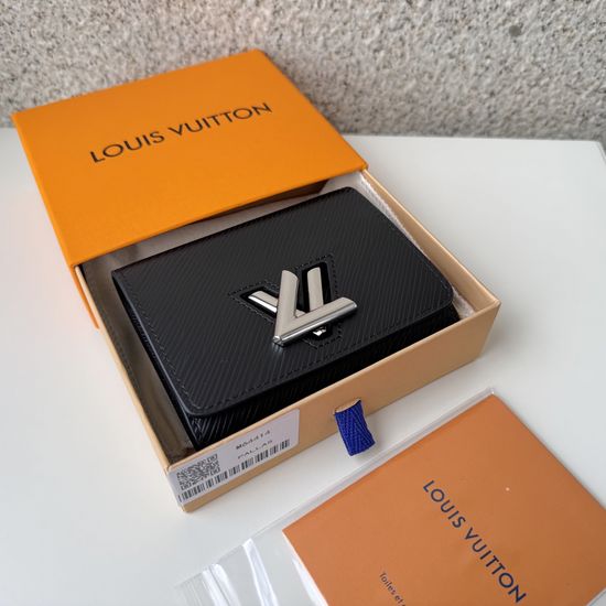 Louis Vuitton Twist Epi Leather Black Wallet M64414