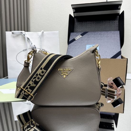 Prada Crossbody Bag Deerskin Pattern Cowhide 1BH193