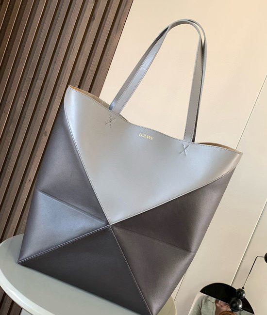 Loewe Puzzle Fold Tote Leather Shopping Bag 9033