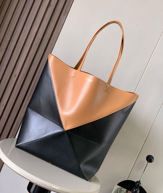 Loewe Puzzle Fold Shiny Leather Tote 9033