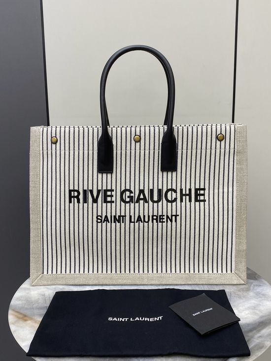 Yves Saint Laurent RIVE GAUCHE Striped Beach Tote 499290