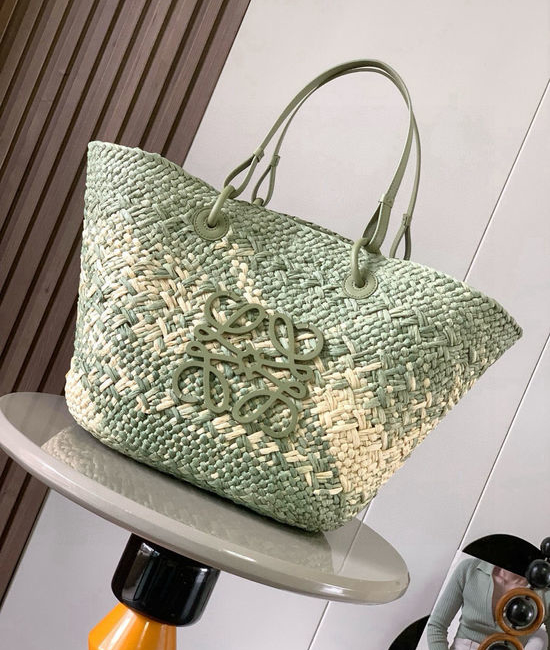 Loewe Anagram Basket Woven Palm Leather Bag 8008