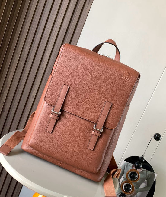 Loewe Military Backpack Soft Grained Leather Bag 9024