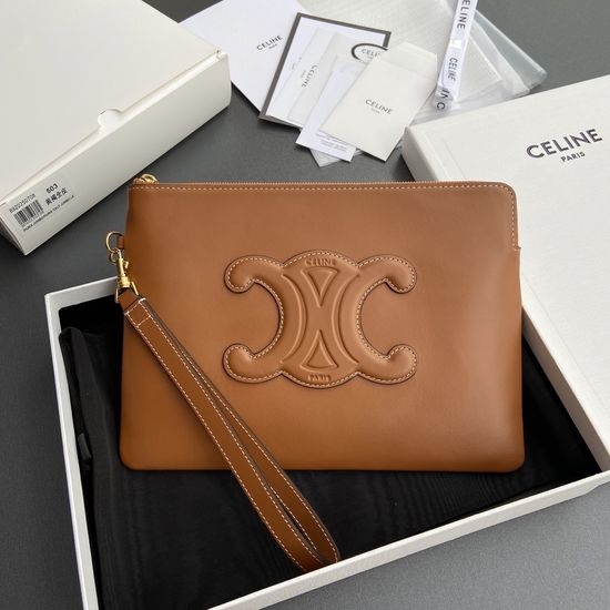 Celine TRIOMPHE Smooth Leather Clutch 10J502FES.04LU