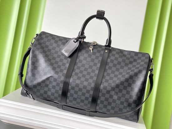 Louis Vuitton KEEPALL Black Damier Travel Bag N41416