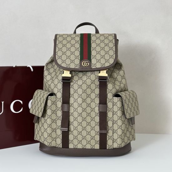 Gucci Coated Canvas Tote Brown 839110