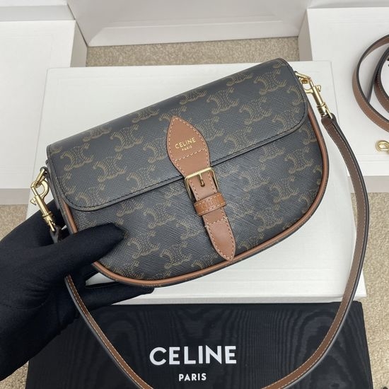 Celine Folco Saddle Shoulder Bag 122652