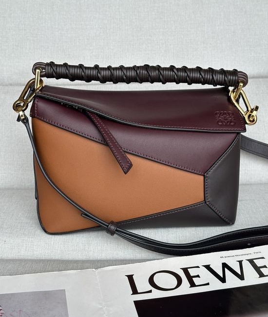 Loewe Puzzle Woven Handle Leather Bag 3001A