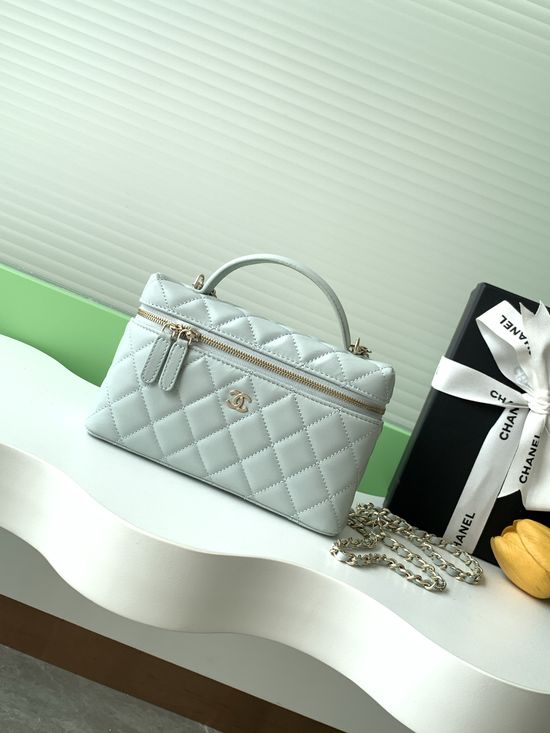 Chanel Lambskin Chain Clutch Bag AP4485