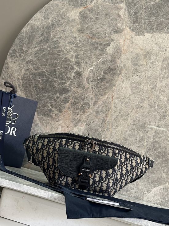Christian Dior 8 Oblique Print Waist Crossbody Bag 93929