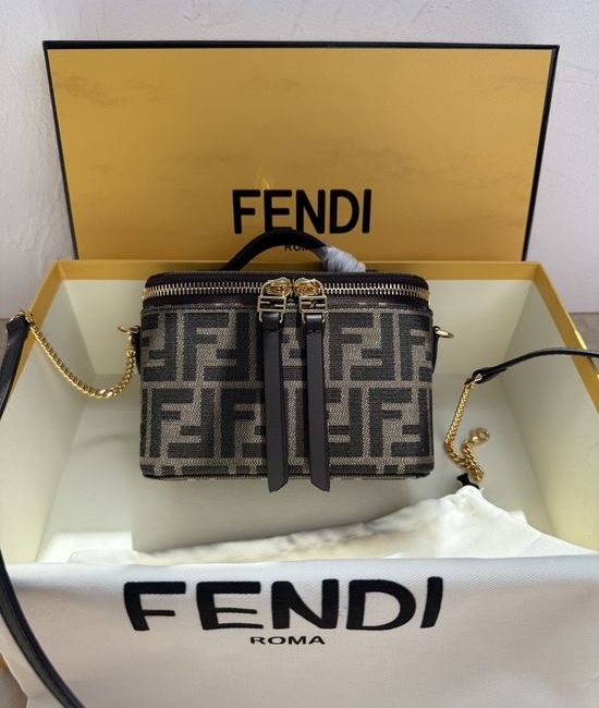 Fendi Vanity Jacquard Cosmetic Bag FF
