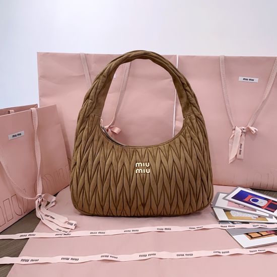 Miu Miu MiuWander Suede Leather Handbag 5BC183