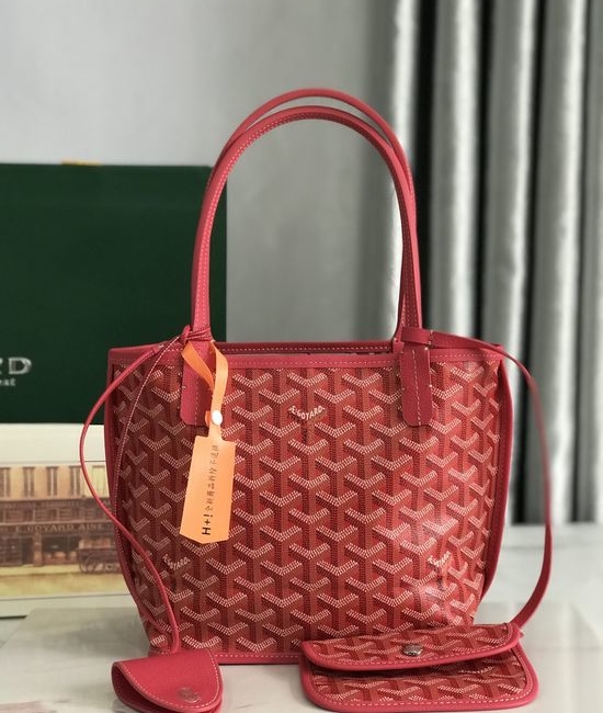 Goyard Saint Louis Mini Rose Red Canvas Bag 9184