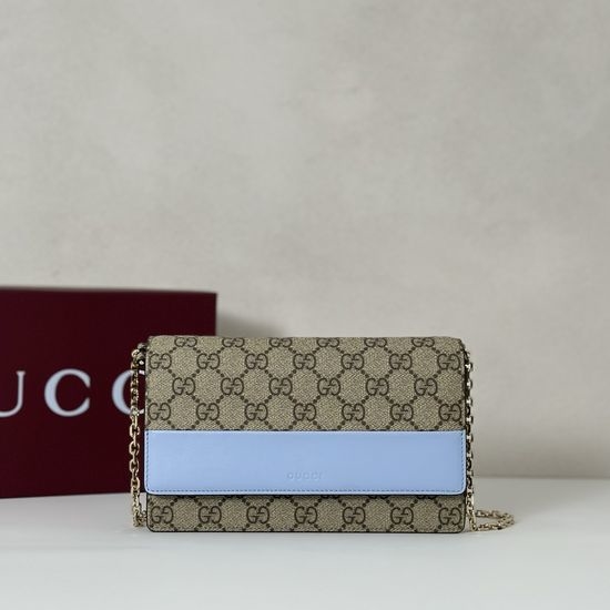 Gucci Coffee Light Blue Handbag 838151