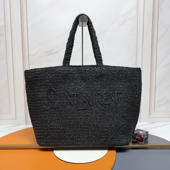 Yves Saint Laurent Woven Raffia Tote Bag 379269
