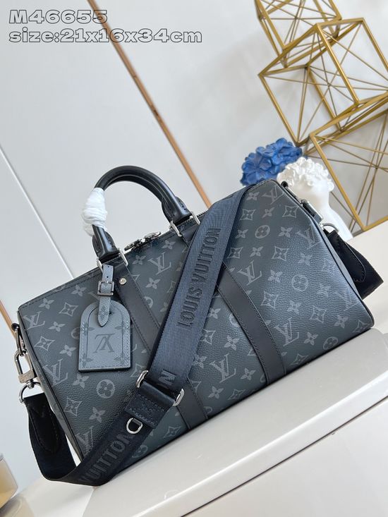Louis Vuitton Keepall Bandoulière Coated Canvas Handbag M46655