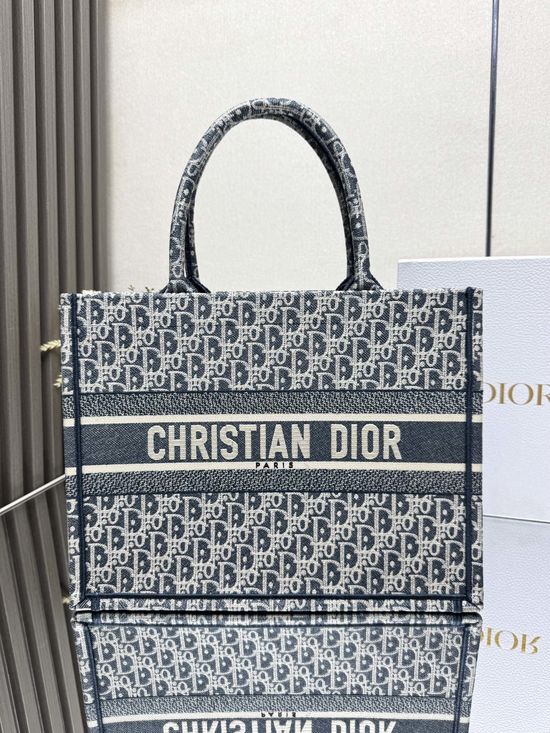 Christian Dior Book Tote Embroidered Handbag 1286