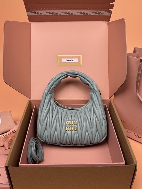 Miu Miu Wander Matelasse Lambskin Hobo Bag 5BC125