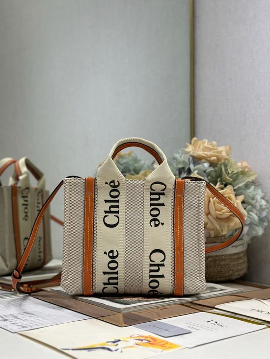 Chloe Woody Small Tote Bag With Detachable Shoulder Strap 7576