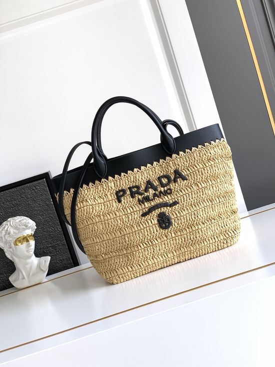 Prada Straw Tote Bag 1BG500