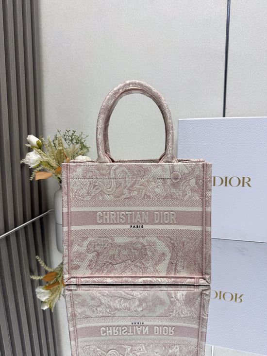 Christian Dior Vintage Pink Tiger Embroidery Bag 550