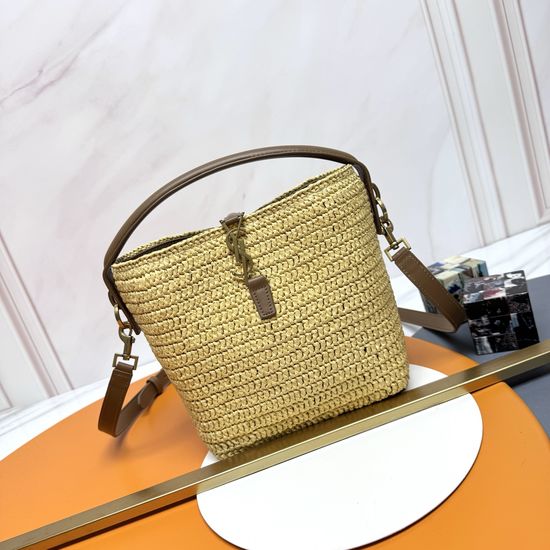 Yves Saint Laurent LE37 Woven Bucket Bag 749036