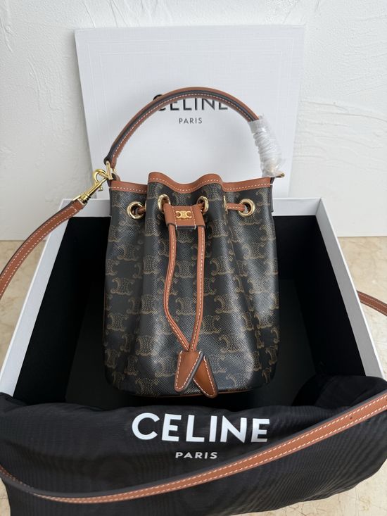 Celine CLARA Drawstring Bucket Bag 121672