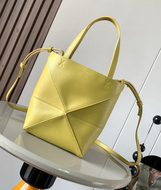 Loewe Puzzle Fold Mini Leather Tote Bag 9030