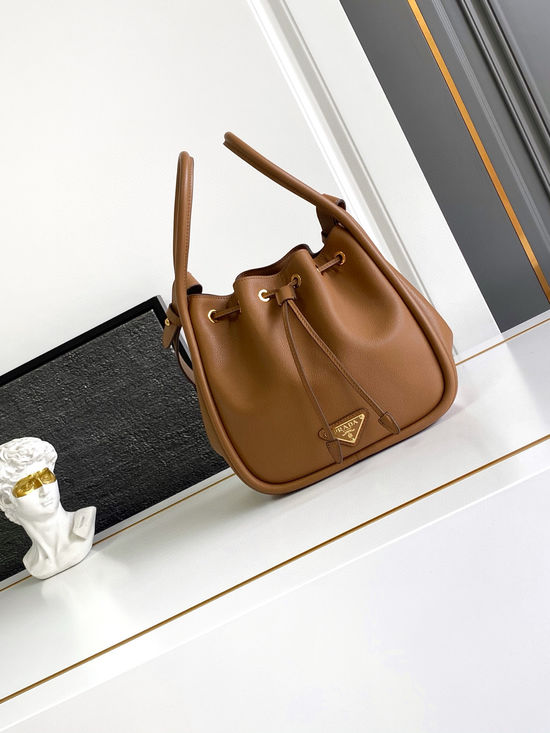 Prada Drawstring Bucket Bag with Detachable Strap 1BE087