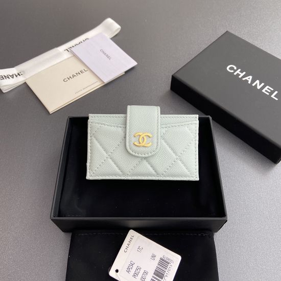 Chanel Accordion Caviar Card Holder 0342