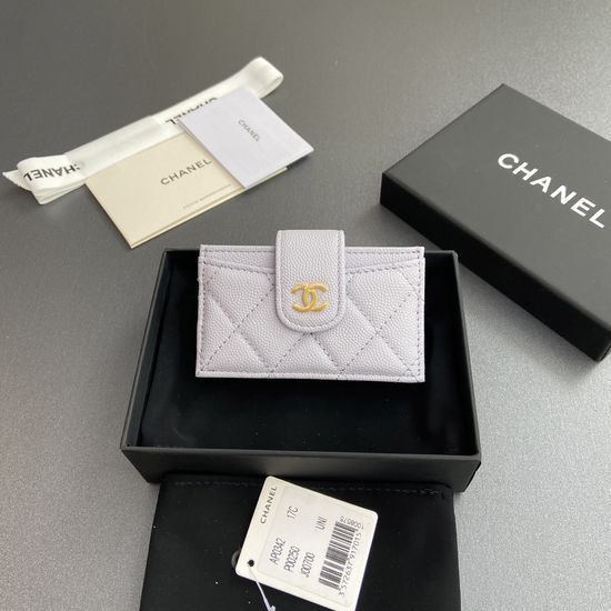 Chanel Accordion Caviar Card Holder 0342