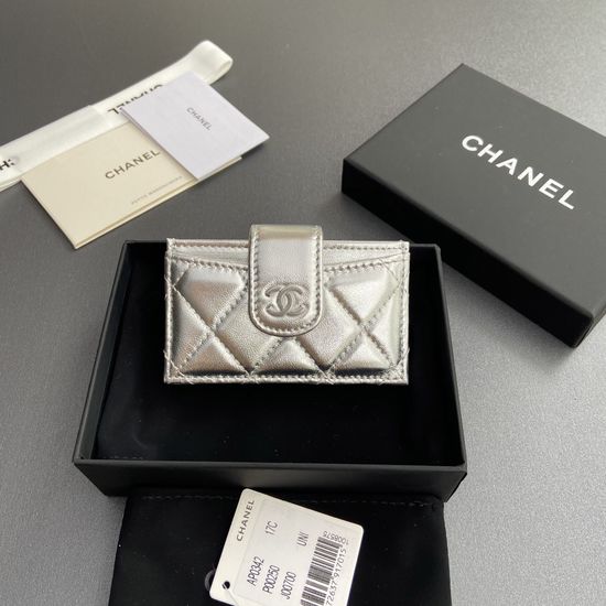 Chanel Accordion Lambskin Card Holder 0342
