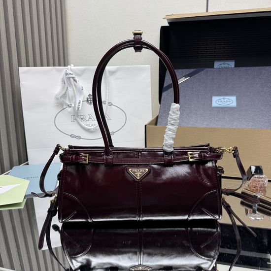 Prada Leather Top Handle Shoulder Bag 1BA426