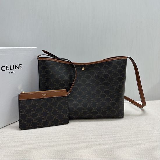 Celine SOFT SHOPPER Logo Print Handbag 123912