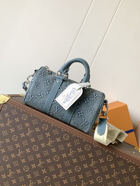 Louis Vuitton Keepall Bandoulière Denim Handbag M22762