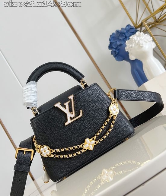 Louis Vuitton LV Capucines Mini Floral Handbag M48865