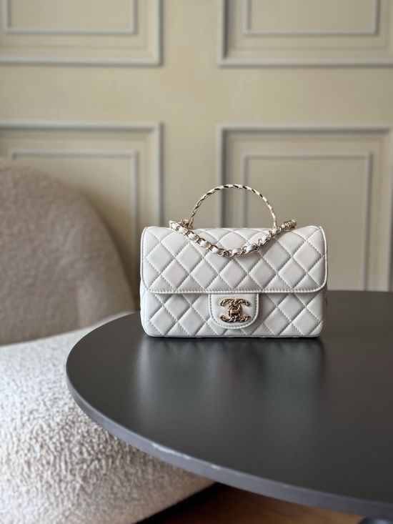 Chanel CF Mini Handle Lambskin Bag AS4924