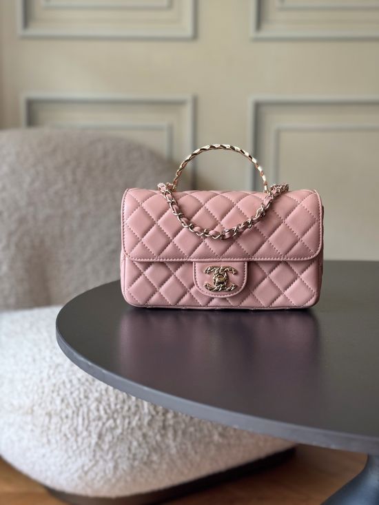 Chanel CF Mini Handle Lambskin Bag AS4924