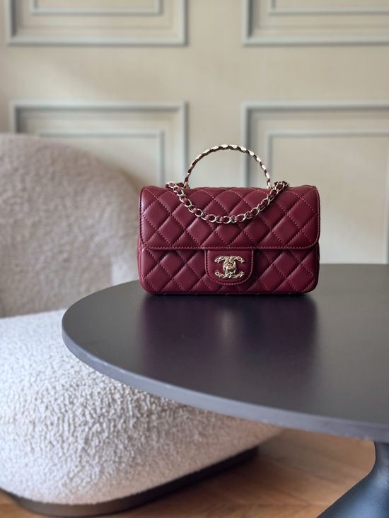 Chanel CF Mini Handle Lambskin Bag AS4924